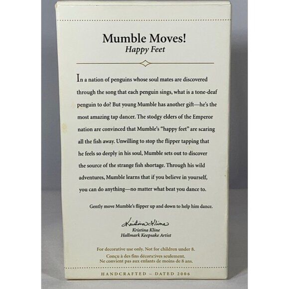 Hallmark Keepsake Mumble Moves Ornament 2006 Penguin Happy Feet Dance Christmas - Picture 7 of 12